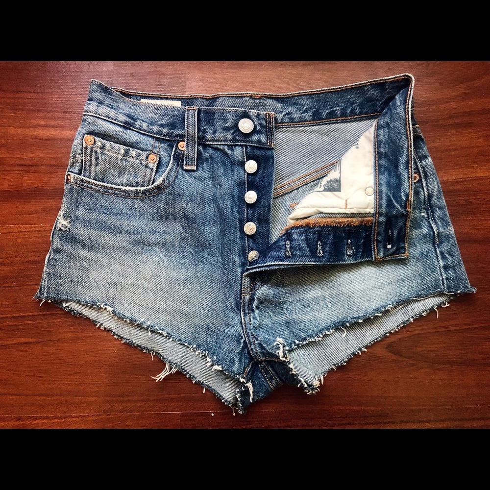 Levi’s 501 High Rise Micro Denim Shorts
